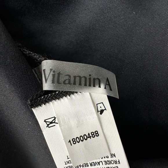 Vitamin A One Piece Swimsuit Womens Small Black Tie Front Cutout Padded Made USA - Picture 10 of 14